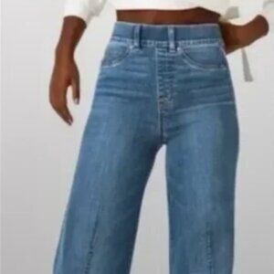 SPANX | Seamed Front Wide Leg Jeans, Vintage Indigo Size M